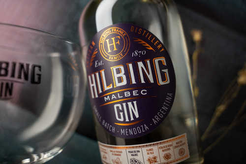 Gin Hilbing Malbec Small Batch Ginebra Botanic X2 Un. 1