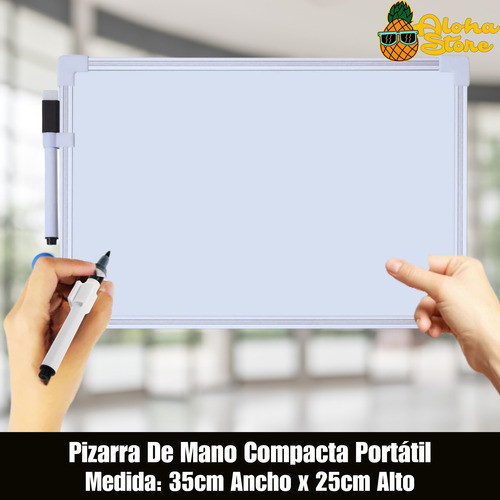 Pizarra 2 Caras De Mano Escritorio + Marcador Anotador 1