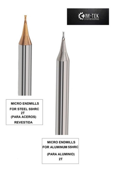 Micro Fresa Metal Duro Ø 0.7mm Aluminio Util 2,1mm Sich 1