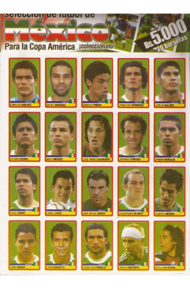 Set México A Pegar Album Copa América 2007 Panini 0 Set México A Pegar Album Copa América 2007 Panini 0