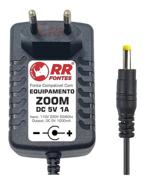 Fonte Carregador 5v Para Gravador Zoom Ad-14 A/d R24 Q3 Q3hd 1