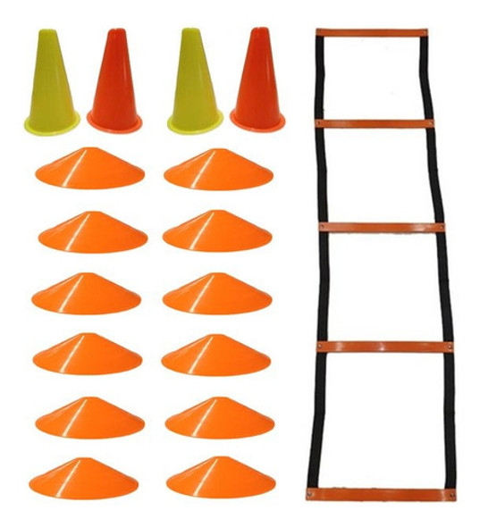 Kit Coordinacion Reaccion Entrenamiento Escalera + Conos 0