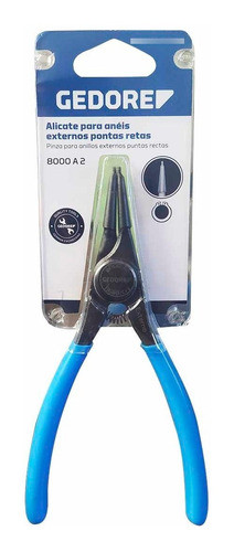 Alicate Trava Externo Reto 7  19 A 60mm Gedore Azul A2 0