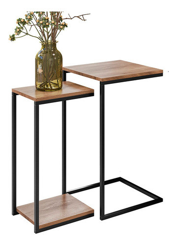 Kit 2 Mesas Laterais Apoio Sofá Metal Industrial Dream Home 0