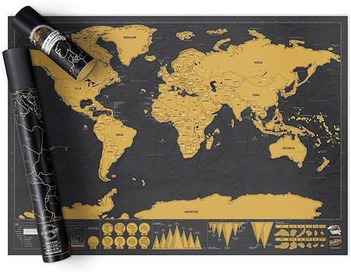 Mapa Para Raspar - Scratch Map Rasca Viajero Viaje Raspa 0