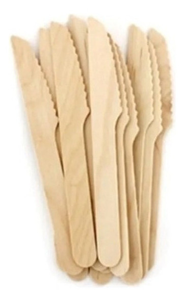 Talheres De Madeira 14 Cm Biodegradável Facas 200 Uni 1