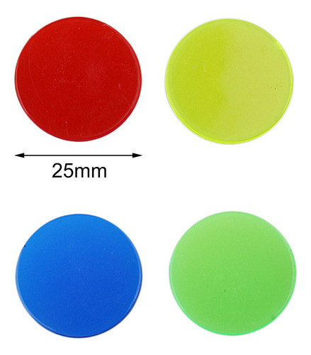2 X 100 Pcs Fichas De Bingo Colorido5 Colorido5 25x0,2mm 1