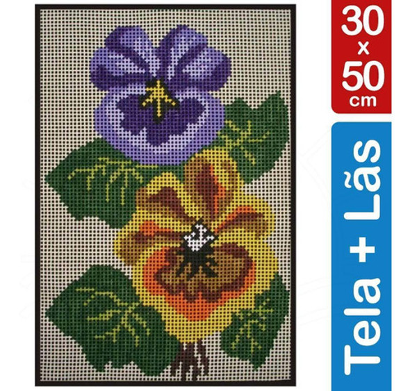 Kit Tela Para Bordar 30x50 - 3802 Flores 0