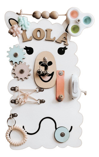 Tablero Sensorial Didáctico Montessori Animal Llama 0