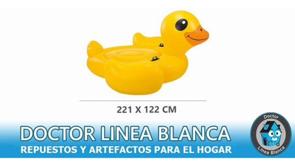 Colchoneta Inflable Pileta Mega Pato Intex 221 X 221 Cm. 1