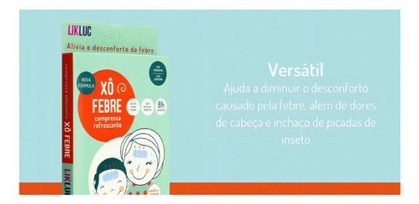 Xo Febre - Compressas Refrescantes Para Alivio Da Febre 1 Xo Febre - Compressas Refrescantes Para Alivio Da Febre 1