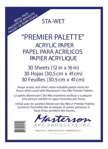 Papel De Acuarela Sta-wet Premier De Masterson, 30 Hojas Ref 0