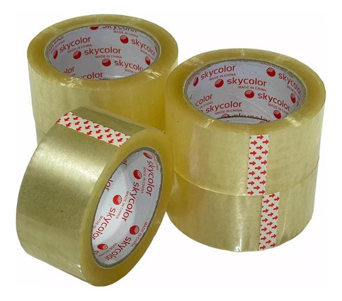 6 Cintas De Embalaje 48mm X 90 Metros Reales Marca Ajec 1
