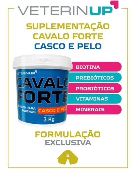 3kg Suplemento Cavalo Forte Casco E Pelo Equinos 1