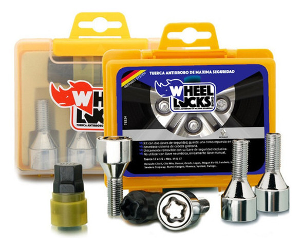 Bulon Antirrobo Giratoria Renault Kwid Rhino Wheel Locks 0
