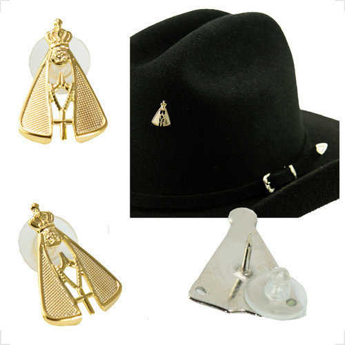 Kit Com 05 Broches Para Chapéu Pingentes Diversos Pim Bótons 1