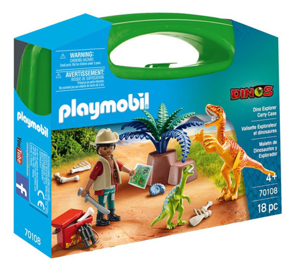 Playmobil Maletin Dinosaurios Y Explorador 0