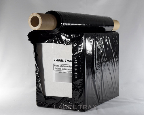 2 Rollos Film Stretch Negro Embalaje 50cm Con Mango 1