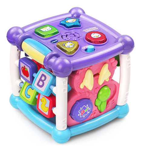Cubo De Actividad Educativa Vtech, Púrpura, 15 Cm De Lado 0