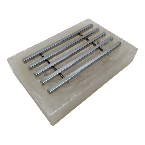 Saboneteira De Bancada Retangular Resina Madrepérola 0