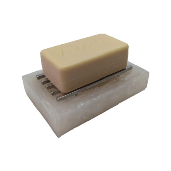 Saboneteira De Bancada Retangular Resina Madrepérola 1