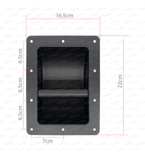8 Manijas Metalica De Embutir Grande 22 X 16 X 6.5 Cm Bafle 1