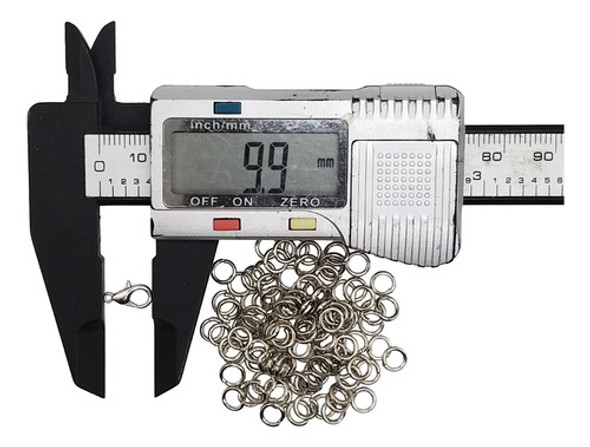 50u Ganchos Mosquetón 10mm + 100u Argollitas De Unión 5mm 0