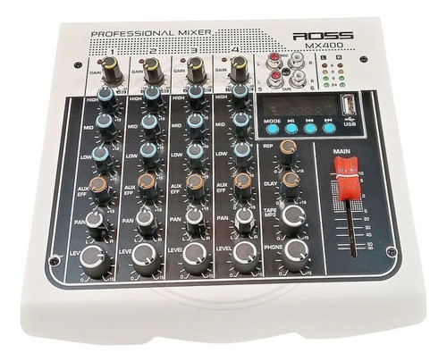 Mixer Mx400 4 Canales Xlr Bluetooth Fx Consola 0