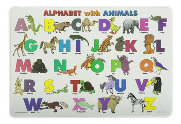 Alfabeto De Aprendizaje Sin Dolor Con Animales Placemat 0