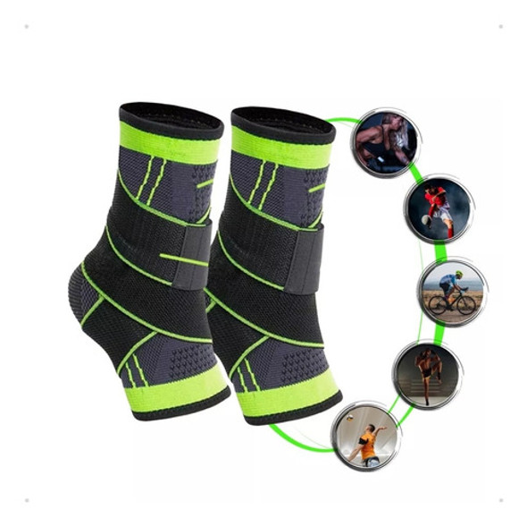 Tornozeleira Ortopedica Compressão Proteção  Kit Com 2 1