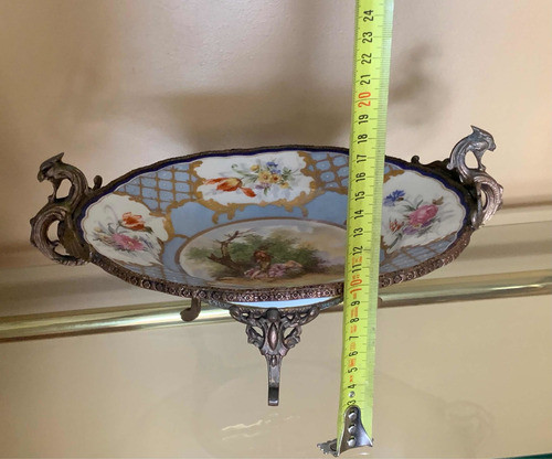 Centro De Mesa Rosenthal. Escenas Galantes C/montura Cobre. 1