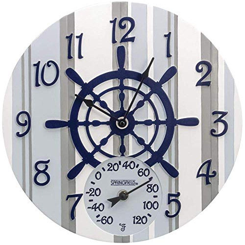 Springfield 92668 14 Poly Resina Reloj Con Termometro De Ca 0