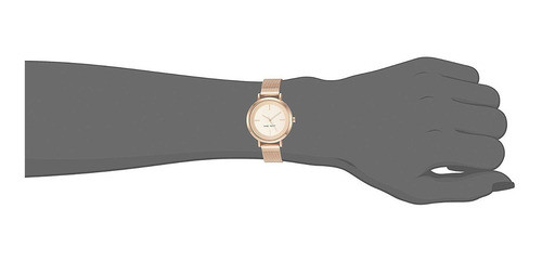 Nine West Womens Nw 2146rgrg Rose Gold Tone Mesh Brace 1