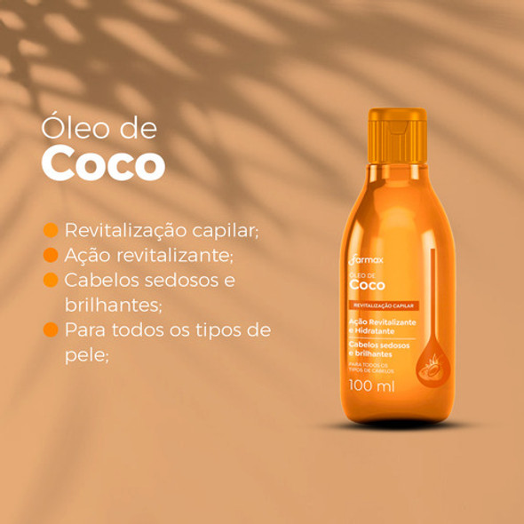 Farmax Kit 12un Óleo Capilar E Corporal Coco - 100ml Cada 1 Farmax Kit 12un Óleo Capilar E Corporal Coco - 100ml Cada 1