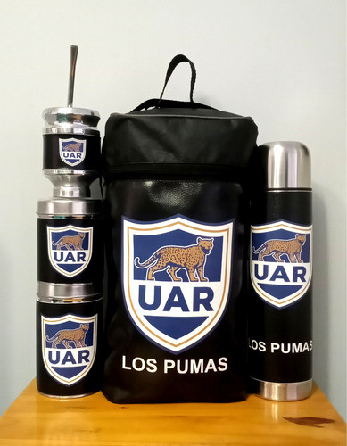 Equipo De Mate Set Matero Completo Los Pumas Rugby. Ecocuero 1