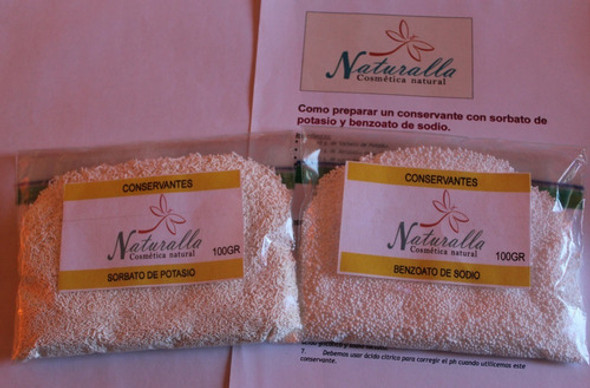 Sorbato Potasio + Benzoato Sodio 50grs C/u Uso Cosmetico 1 Sorbato Potasio + Benzoato Sodio 50grs C/u Uso Cosmetico 1