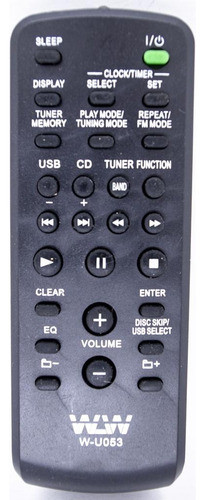 Controle Remoto Som De Sony Ref:u053 0