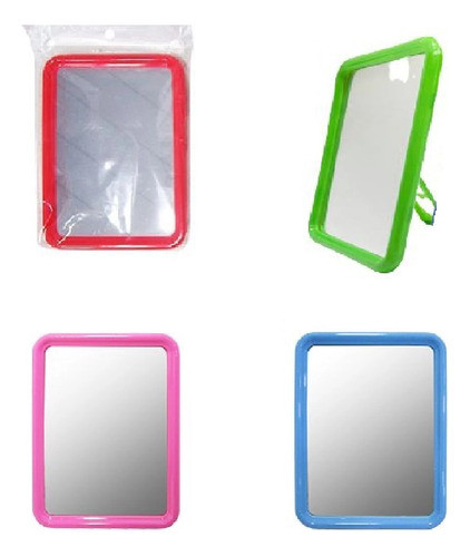 Kit 12 Espelhos De Mesa Retangular Para Maquiagem 15x12cm 0