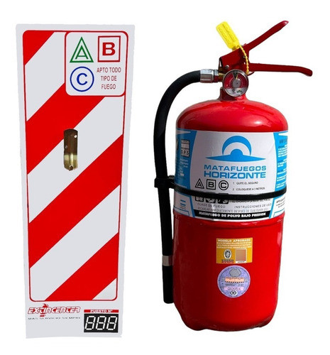 Matafuego Extintor X 5kg Polvo Abc Horizonte + Soporte Chapa 0