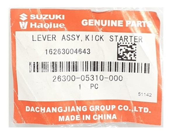 Patada Arranque Suzuki En 125 Hu 26300-05310 1