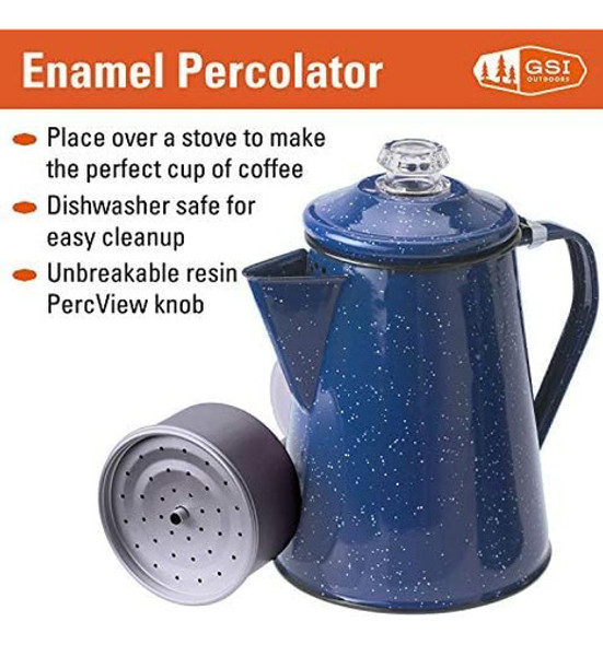 Tetera Percoladora Para Camping Al Aire Libre, 24cm 1