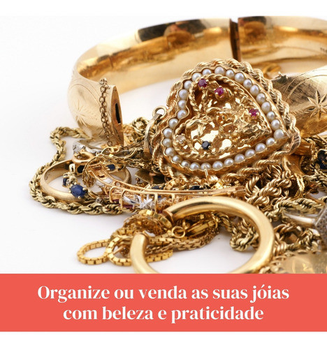 Mostruário Pano Estojo Grande Joia Biju 60 Argolas Correntes 1