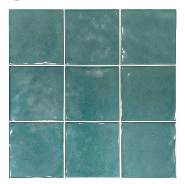 Piscina Cerámica Verde Turquesa 20x20 Cm. 0