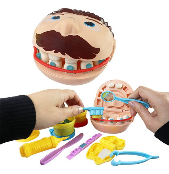 Kit Massinha De Modelar Colorida Brincadeira De Dentista 1