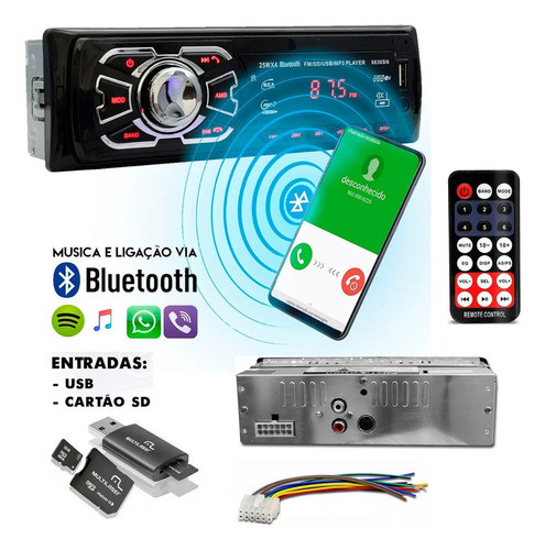 Kit Falante Foxer Hb20 Creta 6 Pol 240w Rms + Radio -kf.120r 1