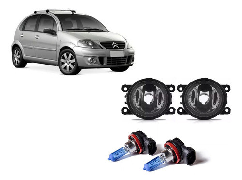 Kit Faros + Lamparas Blue Vision Citroen C3 2011 2012 0