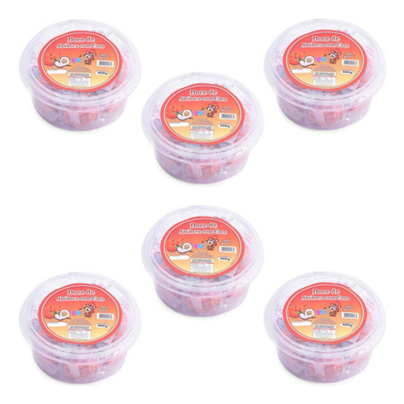 Kit 6 Sobremesa Tradicional Doce De Abóbora Com Coco 400gr 0