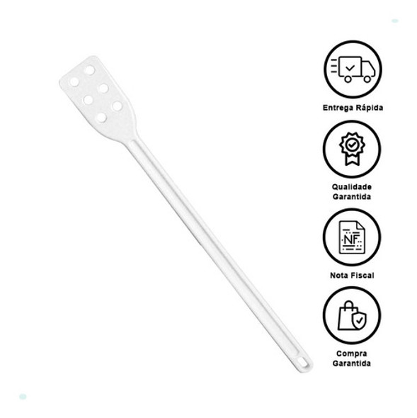 Pá Para Caldeirão Com Furo 100cm Profissional Grande Branco 1