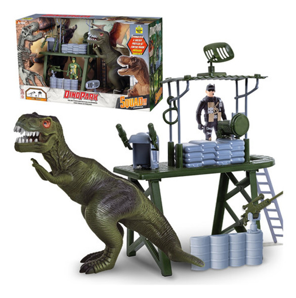 Forte Militar Dino Park Cenário De Brinquedo - Samba Toys 0