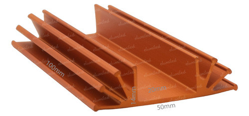 3 Disipadores Zd3 X 100mm R. T. 5.00º C/w (50x14x100mm) 0